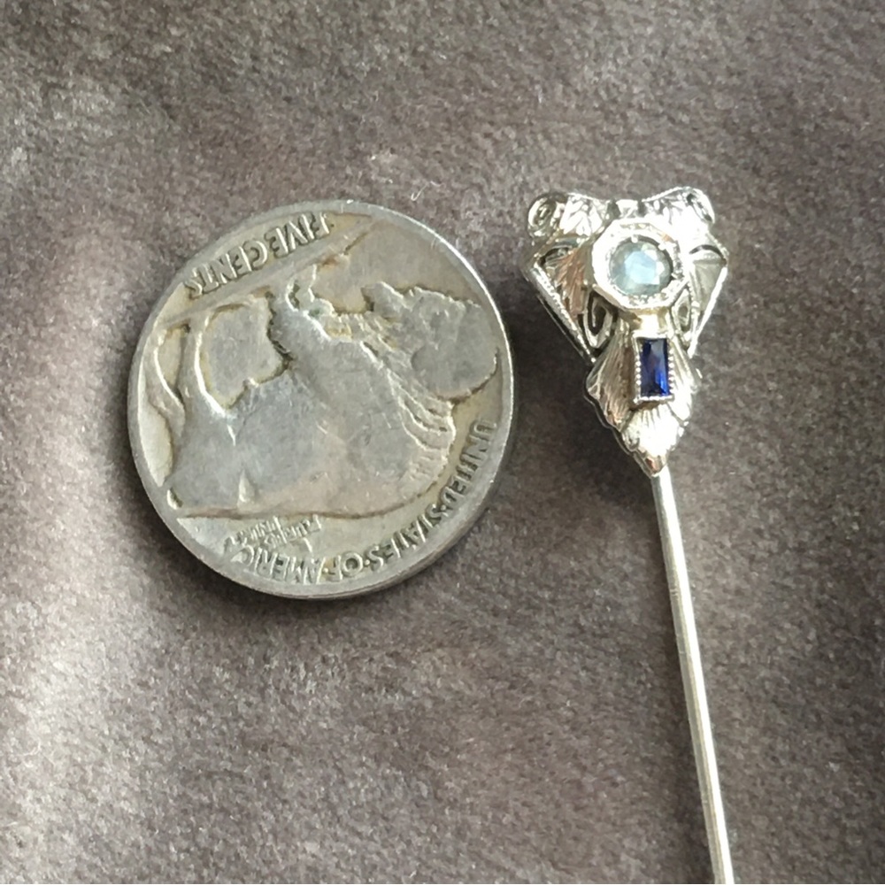 20k alexandrite Art Deco stick pin - Picture 11 of 11